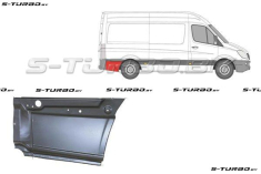 Крыло заднее (правое) задняя часть (за колесом) средняя база, заводской штамп