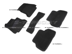 Коврики 3D модельные ворсовые в салон, черные