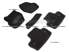 Коврики 3D модельные ворсовые в салон, черные