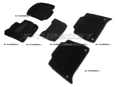 Коврики 3D модельные ворсовые в салон, черные