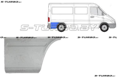 Крыло заднее (правое) задняя часть (за колесом) средняя база, заводской штамп