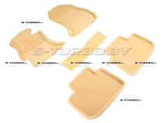 Коврики 3D модельные ворсовые в салон, бежевые