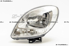 Передняя фара (левая) хром, с белым поворотом