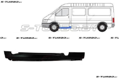 Порог (левый) под переднюю дверь, заводской штамп