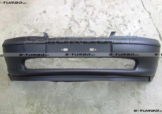 Бампер передний (черный) без отв. под противотуманки, со спойлером