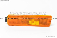 Указатель поворота в широкий бампер (левый) желтый