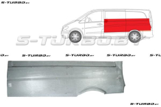 Панель боковая (левая) выше молдинга, на всю длину кузова, до стекла (версия без сдвижной двери) короткая база, заводской штамп