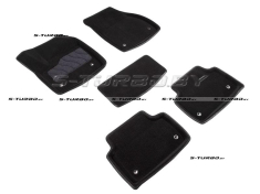 Коврики 3D модельные ворсовые в салон, черные