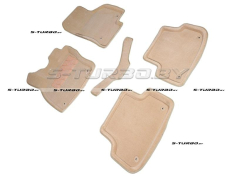 Коврики 3D модельные ворсовые в салон, бежевые
