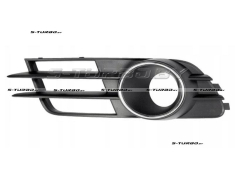 Решетка в бампер (левая) с отв. под противотуманку, с хромом