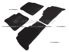 Коврики 3D модельные ворсовые в салон, черные
