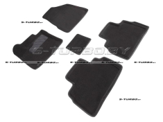 Коврики 3D модельные ворсовые в салон, черные