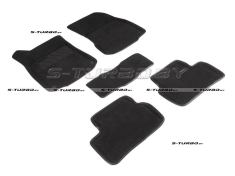 Коврики 3D модельные ворсовые в салон, черные