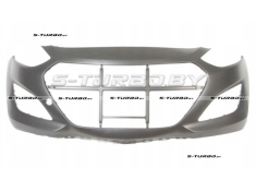 Бампер передний (грунтованный) без отв. под омыватели, с отв. под парктроники