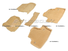 Коврики 3D модельные ворсовые в салон, бежевые