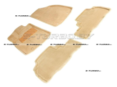 Коврики 3D модельные ворсовые в салон, бежевые