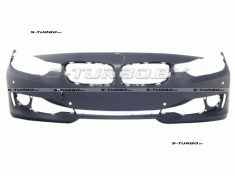 Бампер передний (грунтованный) без отв. под омыватели, с отв. под парктроники
