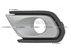 Решетка в бампер (левая) с отв. под противотуманку, с серебряной рамкой, 2017-2020