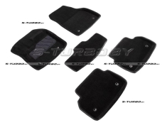 Коврики 3D модельные ворсовые в салон, черные