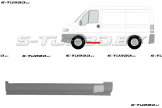 Порог (левый) под переднюю дверь, 76 см длина, заводской штамп