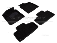Коврики 3D модельные ворсовые в салон, черные
