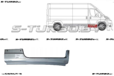 Порог (правый) под переднюю дверь (длина 815 мм, с выходом на стойку) заводской штамп