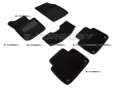 Коврики 3D модельные ворсовые в салон, черные