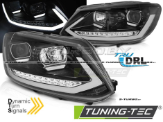 Передние фары TUBE LIGHT DRL BLACK SEQ