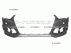 Бампер передний (грунтованный) без отв. под парктроники, с отв. под омыватели, для S-LINE