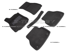 Коврики 3D модельные ворсовые в салон, черные