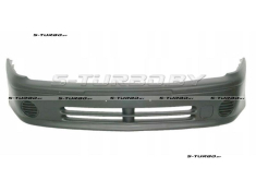 Бампер передний (грунтованный) + спойлер + заглушки противотуманок (съемные)