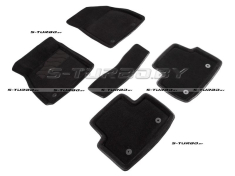 Коврики 3D модельные ворсовые в салон, черные