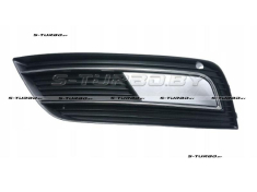 Решетка в бампер (левая) с отв. под противотуманку, с хромом