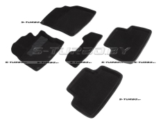 Коврики 3D модельные ворсовые в салон, черные (Японская сборка)