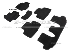 Коврики 3D модельные ворсовые в салон, черные