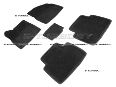 Коврики 3D модельные ворсовые в салон, черные