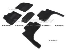 Коврики 3D модельные ворсовые в салон, черные