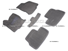 Коврики 3D модельные ворсовые в салон, серые