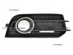 Решетка в бампер (правая) с отв. под противотуманку, с хромом