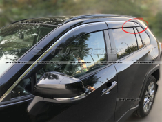 Дефлекторы окон (ветровики) клеящиеся, третья часть, 2 шт