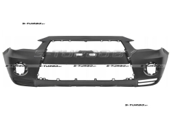 Бампер передний (черный) с отв. под противотуманки