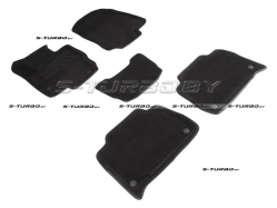 Коврики 3D модельные ворсовые в салон, черные