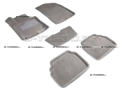 Коврики 3D модельные ворсовые в салон, серые