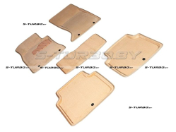 Коврики 3D модельные ворсовые в салон, бежевые