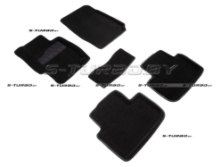 Коврики 3D модельные ворсовые в салон, черные