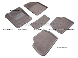 Коврики 3D модельные ворсовые в салон, серые