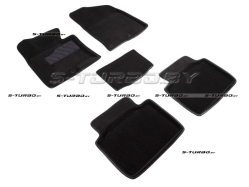 Коврики 3D модельные ворсовые в салон, черные
