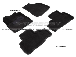 Коврики 3D модельные ворсовые в салон, черные