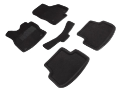 Коврики 3D модельные ворсовые в салон, черные
