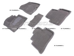 Коврики 3D модельные ворсовые в салон, серые